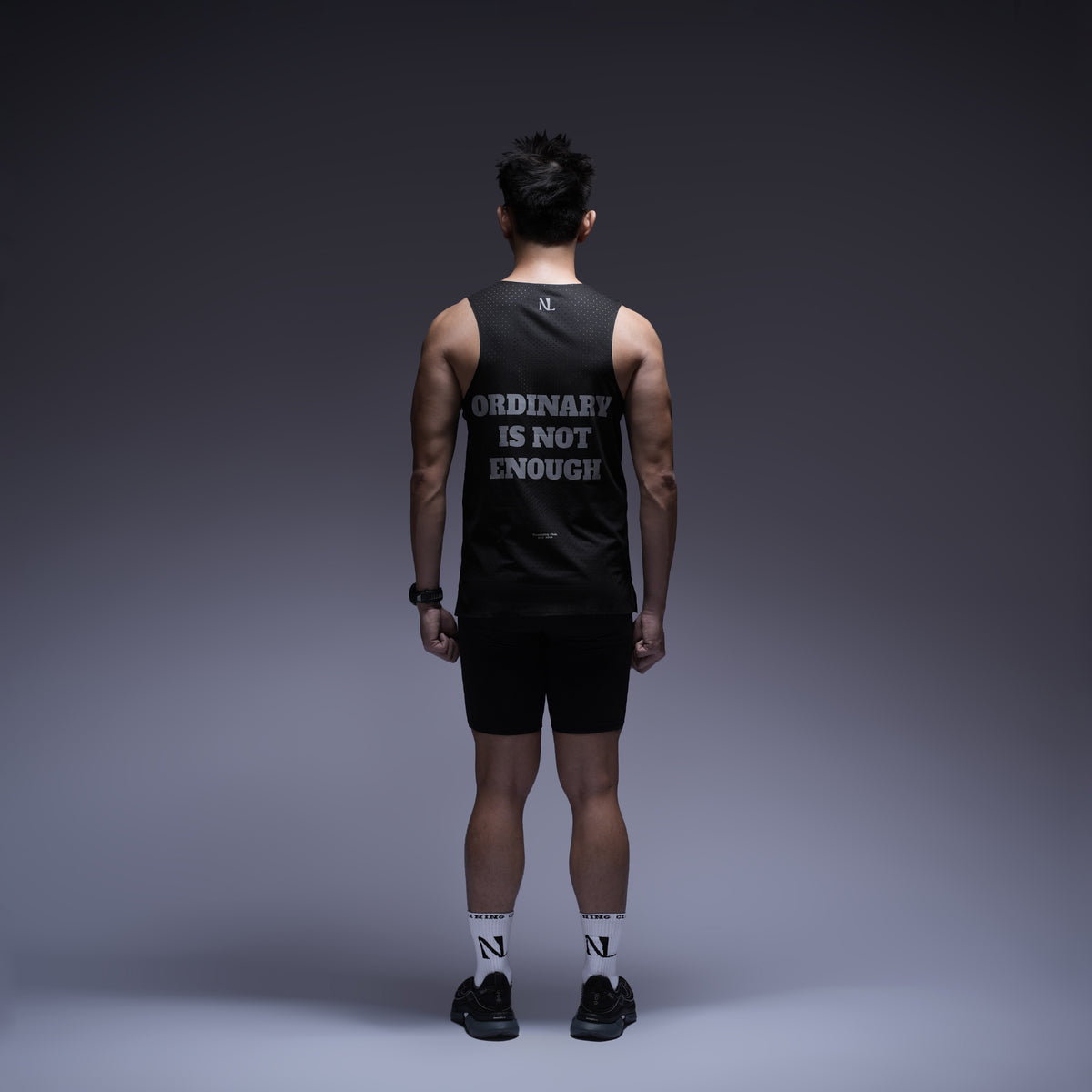 Black Racing Ordinary Is Not Enough Singlet